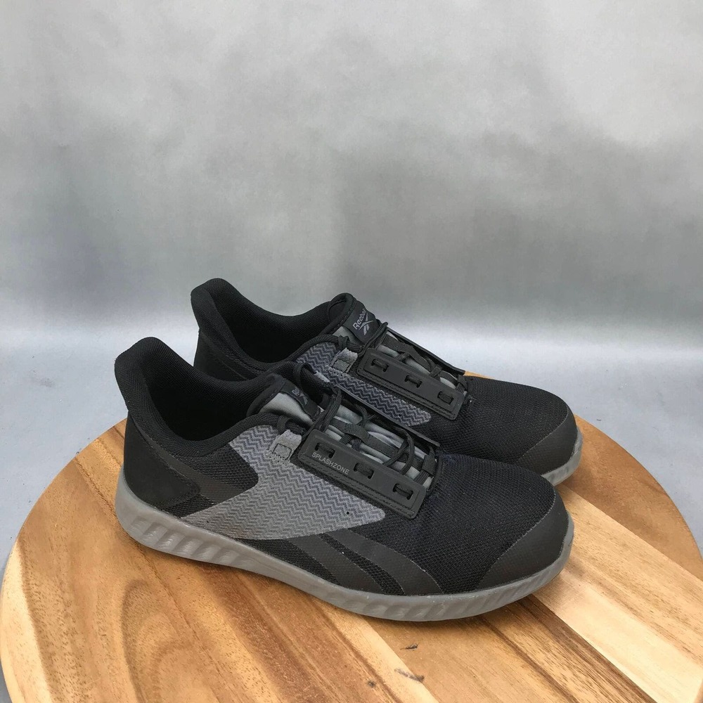Reebok Sublite Legend Slip Resistant Work Shoes Mens 9 Wide Black Mesh Lace Up